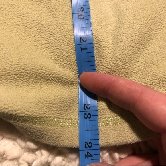 𝅺EDDIE Bauer 1/4 Zip Cozy Light Green Fleece Jacket Womens Size Large Pockets - Picture 6 of 6